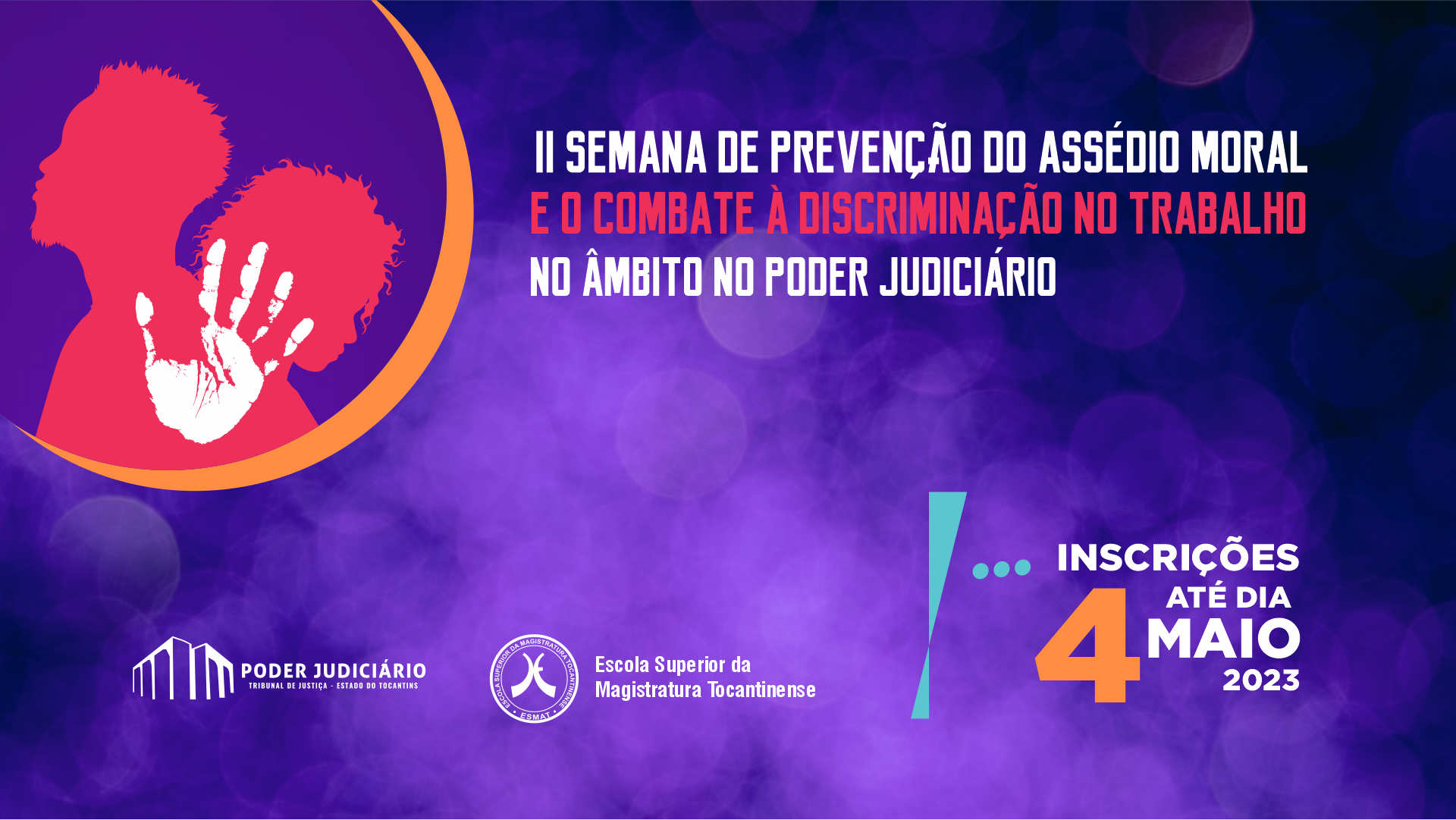 Card na cor lilás mostrando a II Semana de Prevenção ao Assédio Moral