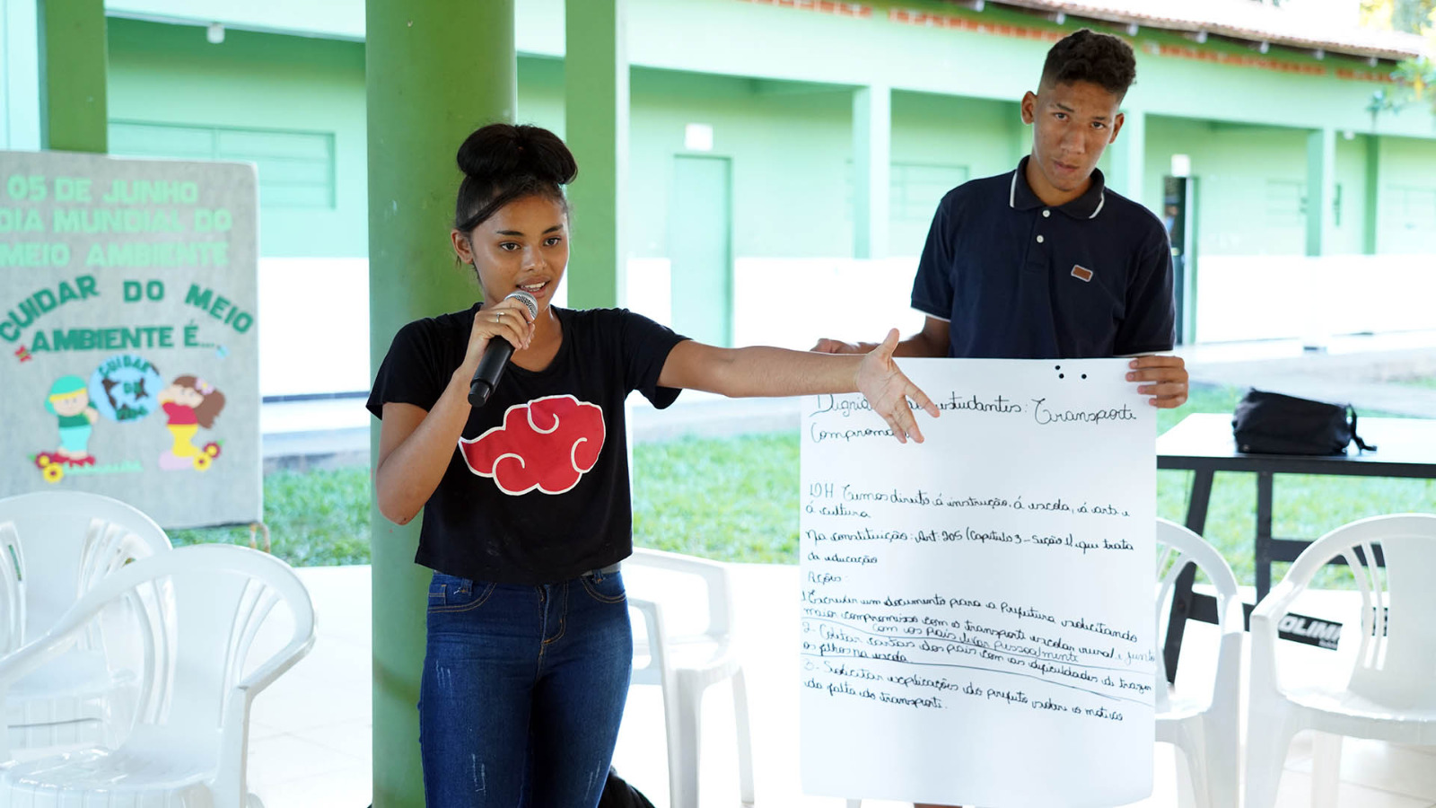 alunos apresentam proposta de melhoria para a comunidade escolar