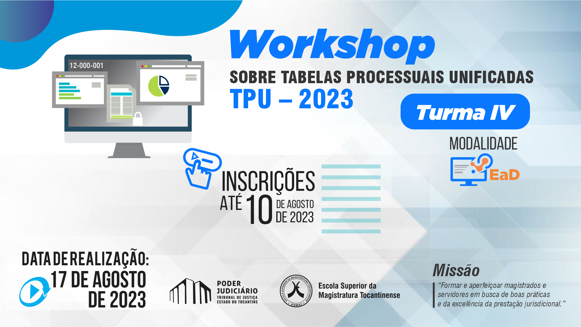 Card informativo com informações do evento