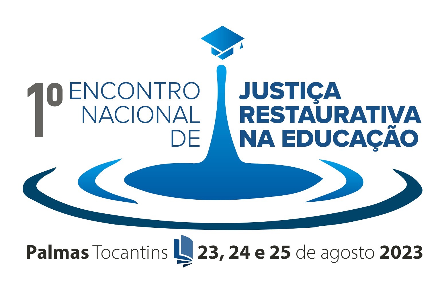 Logomarca da primeira edição do Encontro Nacional de Justiça Restaurativa