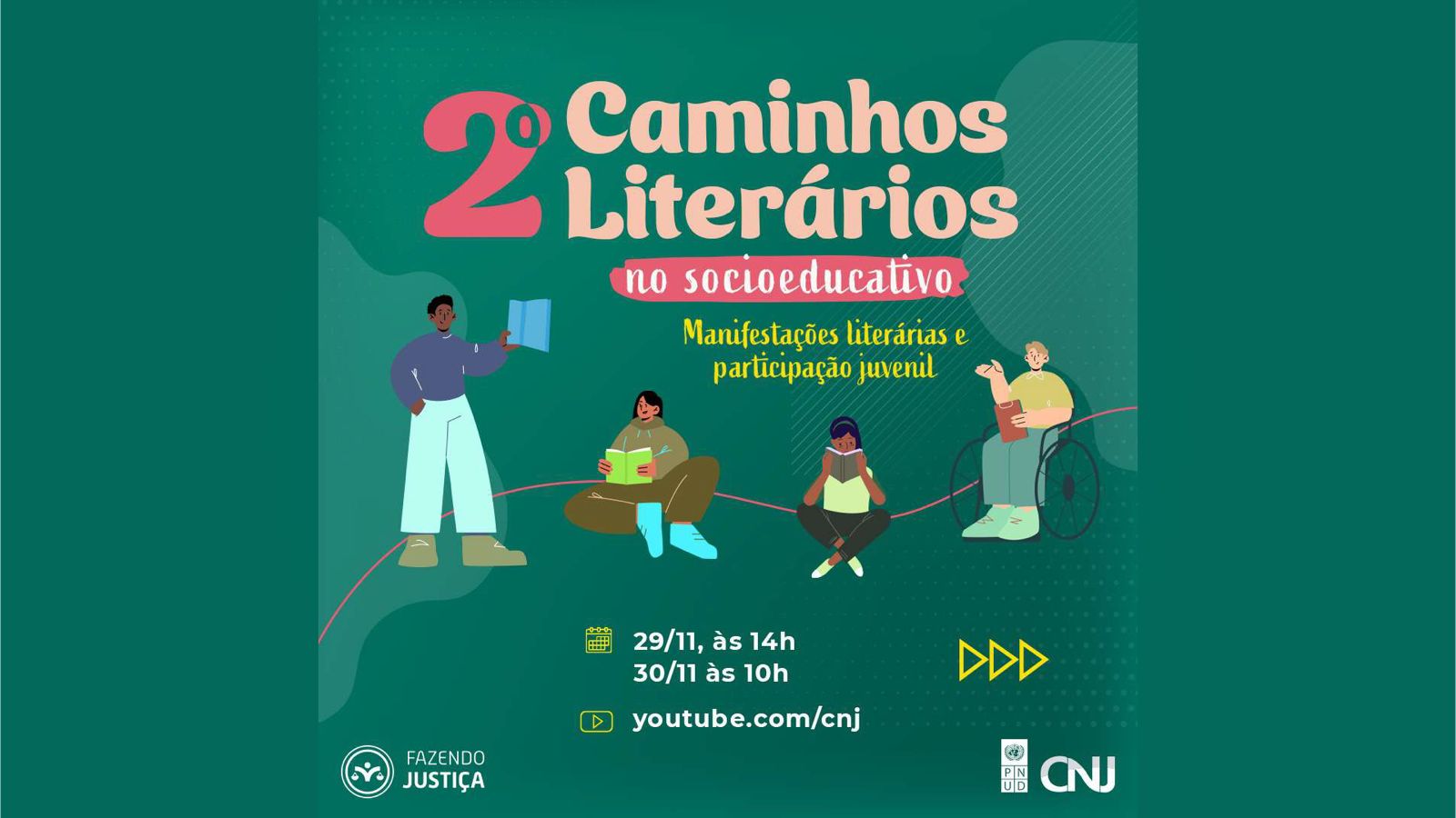 Card na cor verde com informações do evento