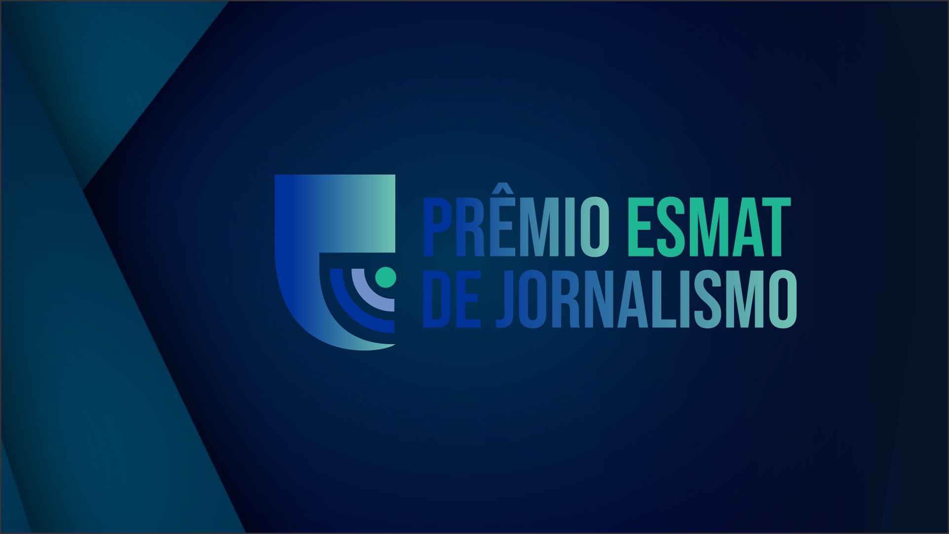 banner fundo azul com uma logo e os dizeres: Prêmio Esmat de Jornalismo