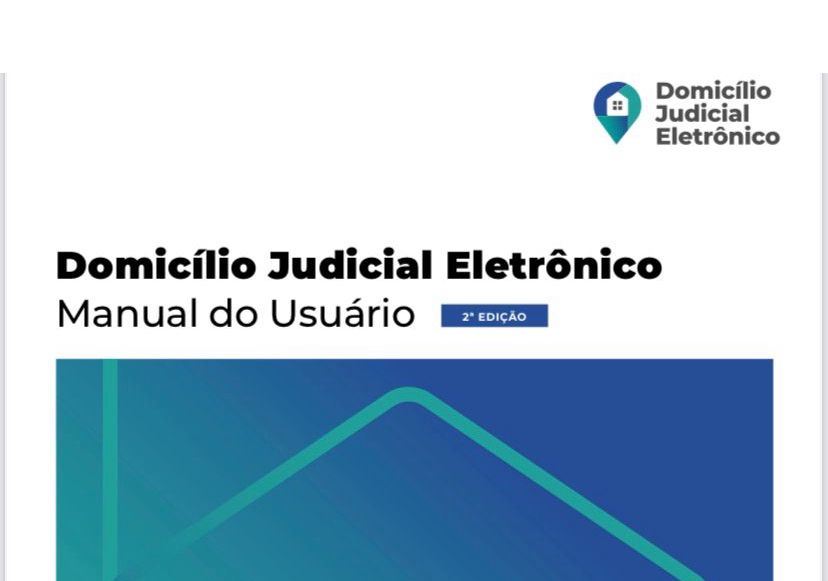 Print de tela que mostra a imagem de um Manuel do Usuário para Domicilio Judicial Eletrônico 