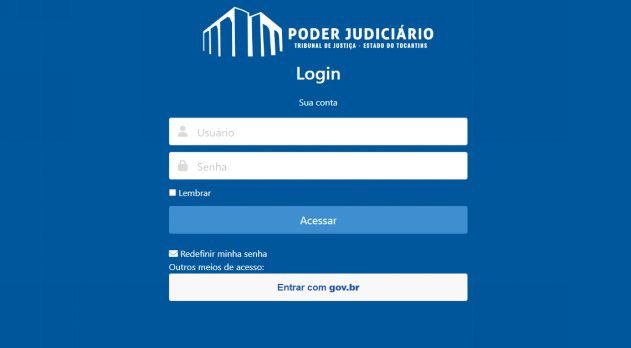 Tela do IDP com opção entrar com gov.br