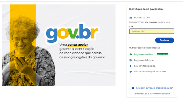 Campo para digitar o CPF